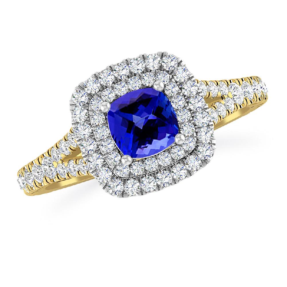 Yellow Gold/White Gold - Tanzanite