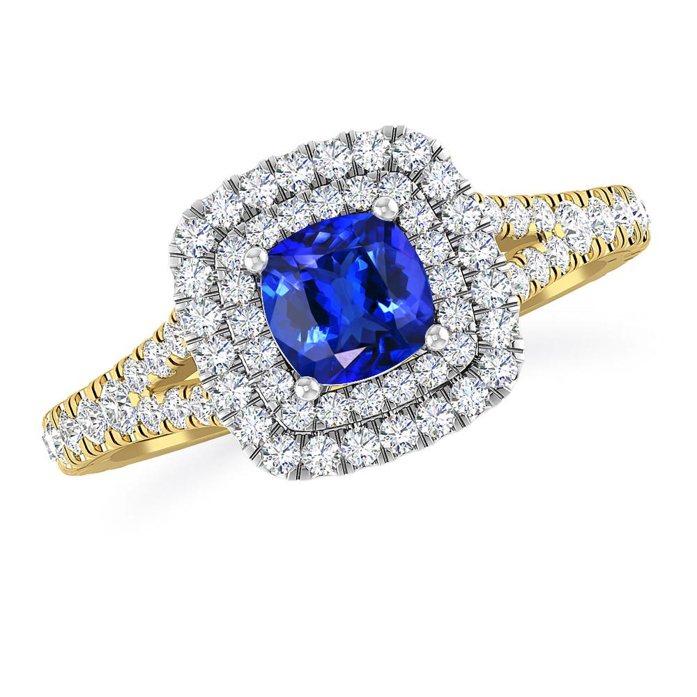 Yellow Gold/White Gold - Tanzanite