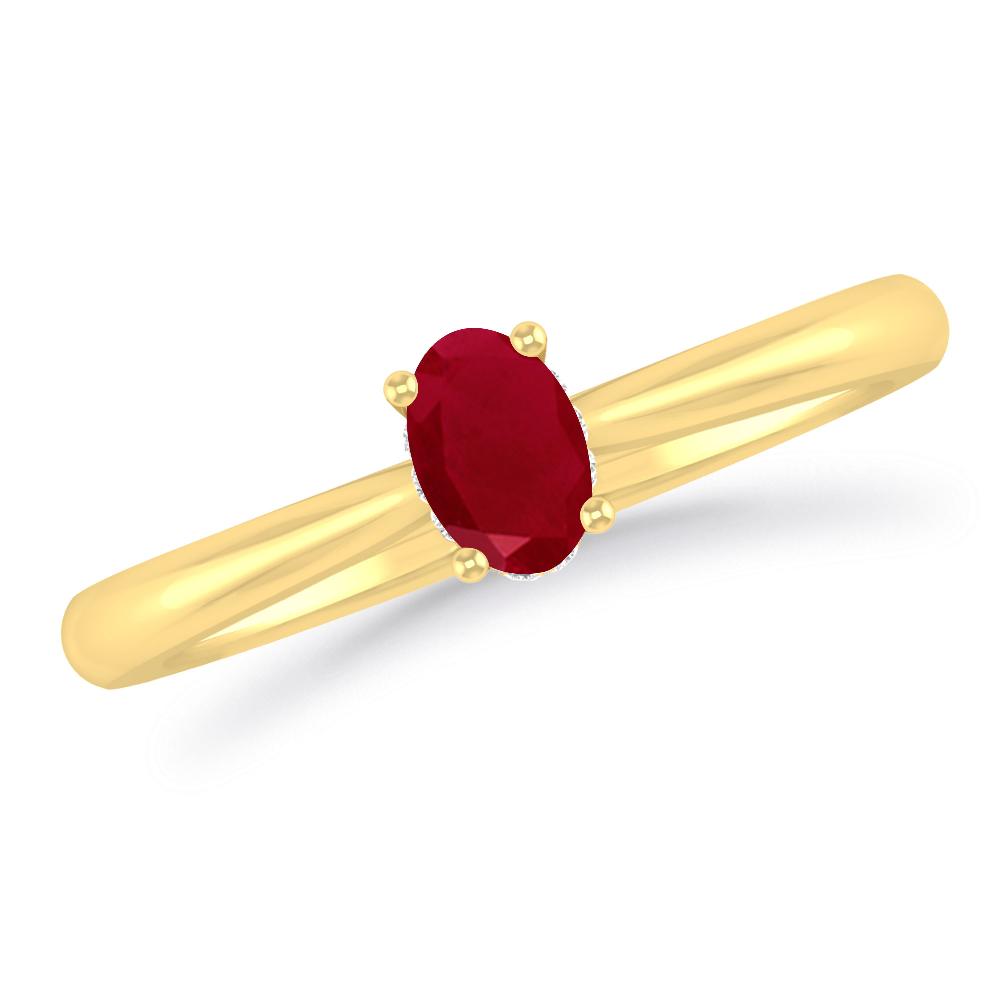 Yellow Gold - Ruby