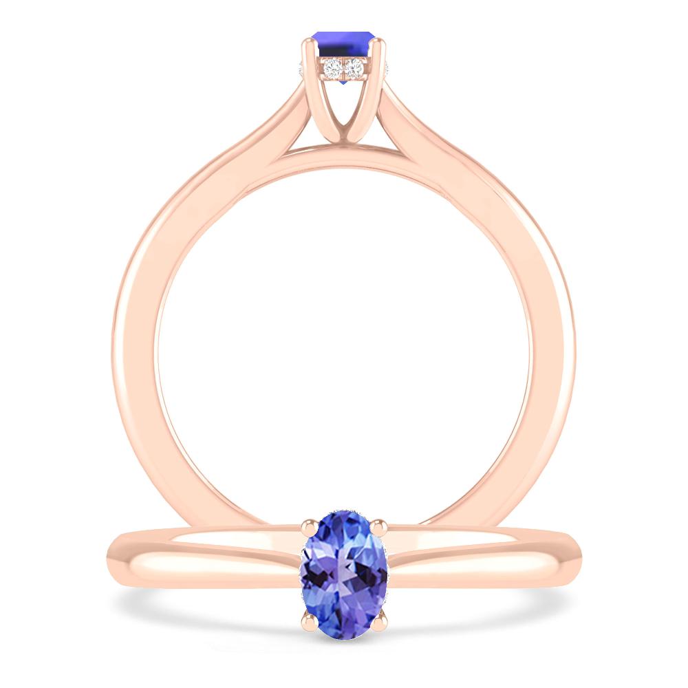 Rose Gold - Tanzanite