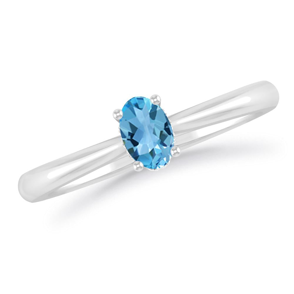 White Gold - Blue Topaz