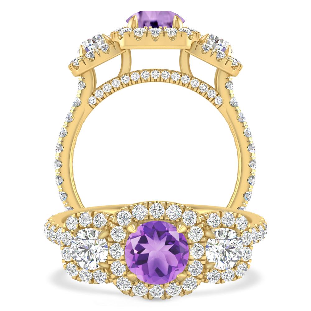 Yellow Gold - Amethyst