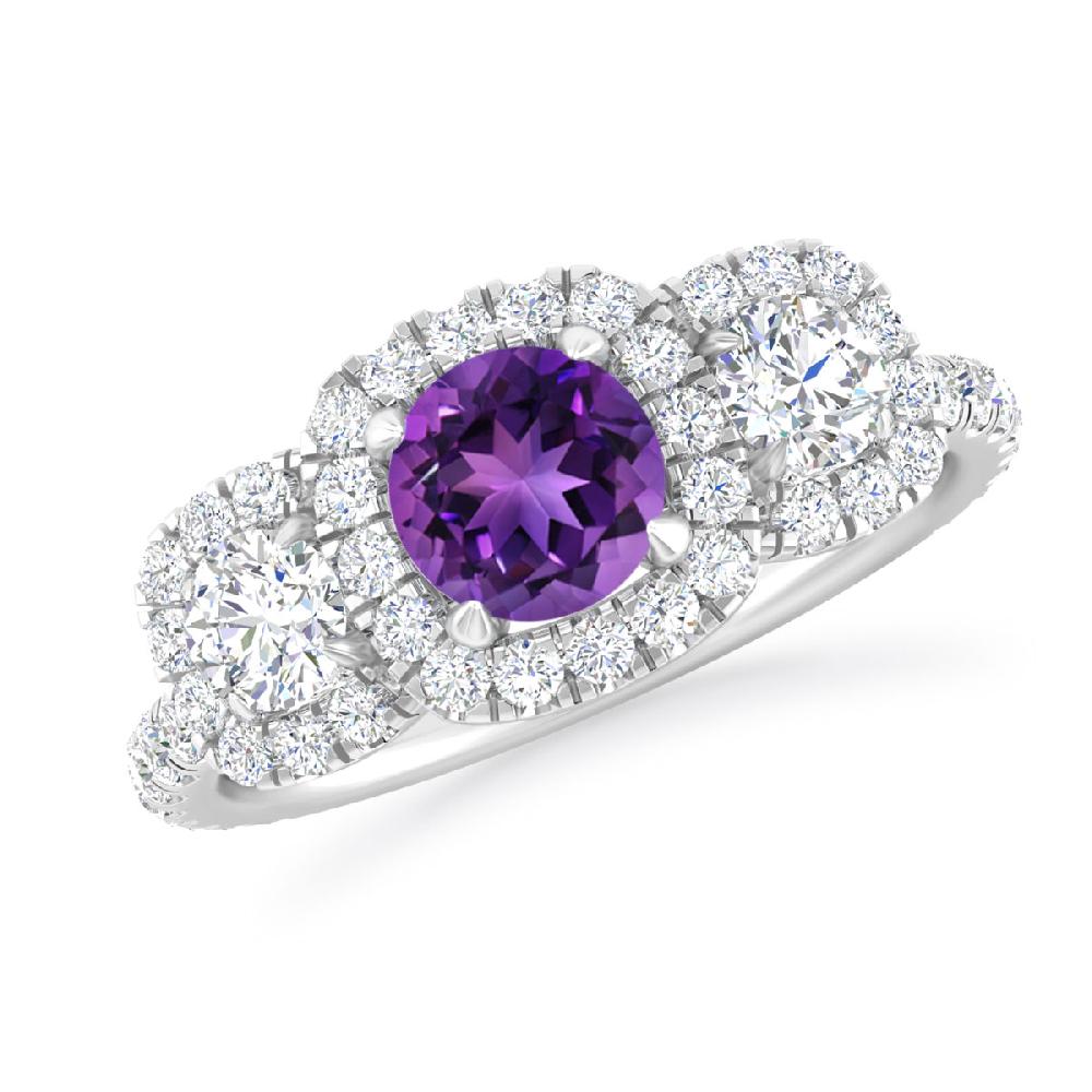 White Gold - Amethyst