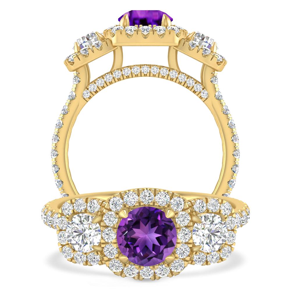 Yellow Gold - Amethyst