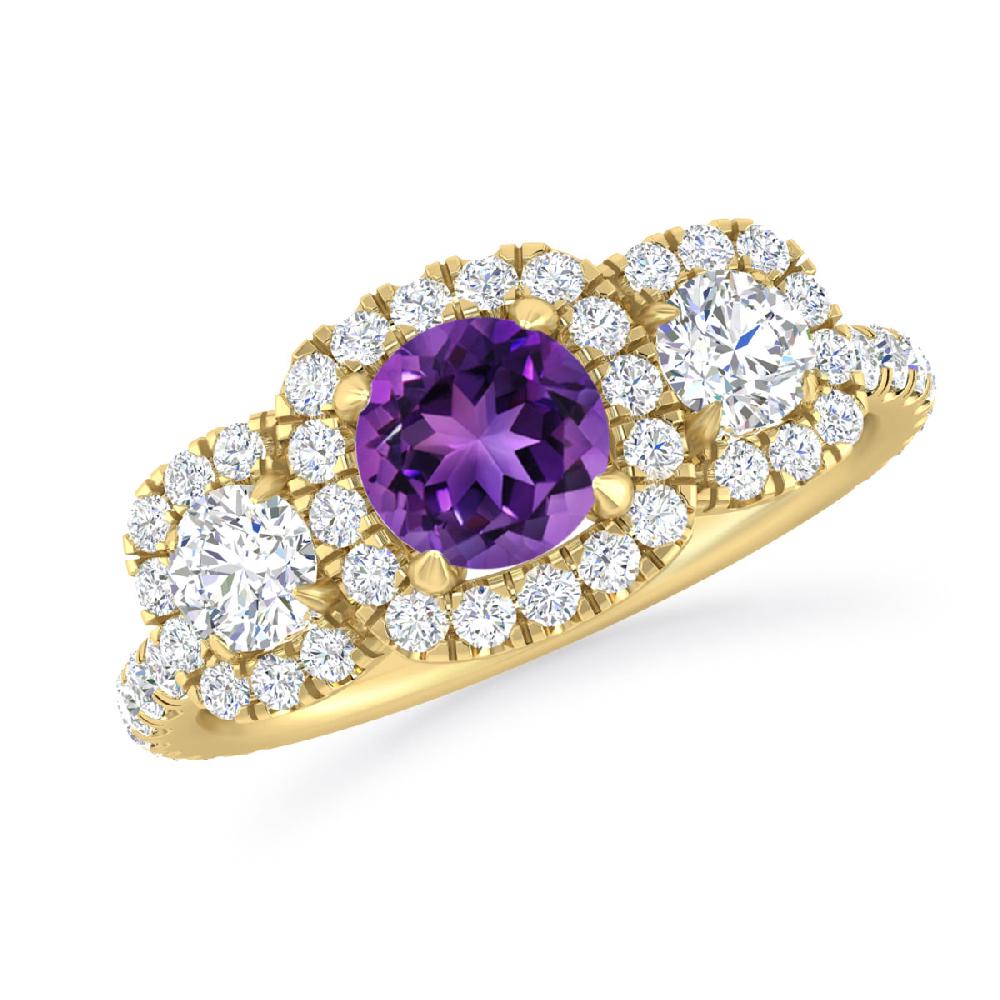 Yellow Gold - Amethyst