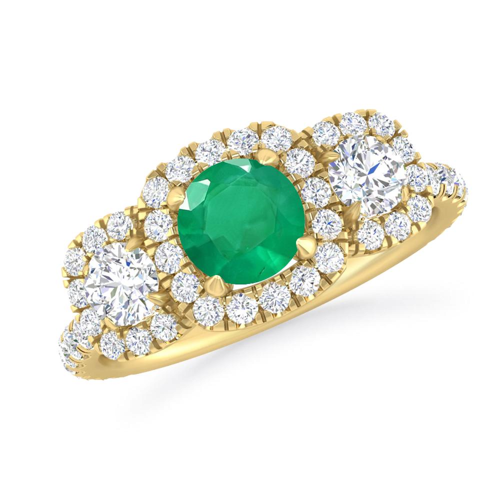 Yellow Gold - Emerald