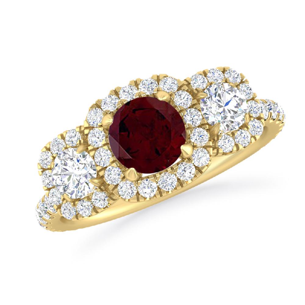 Yellow Gold - Garnet