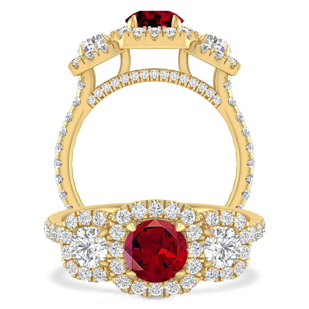 Yellow Gold - Garnet