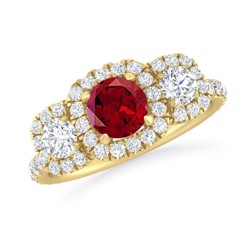 Yellow Gold - Garnet