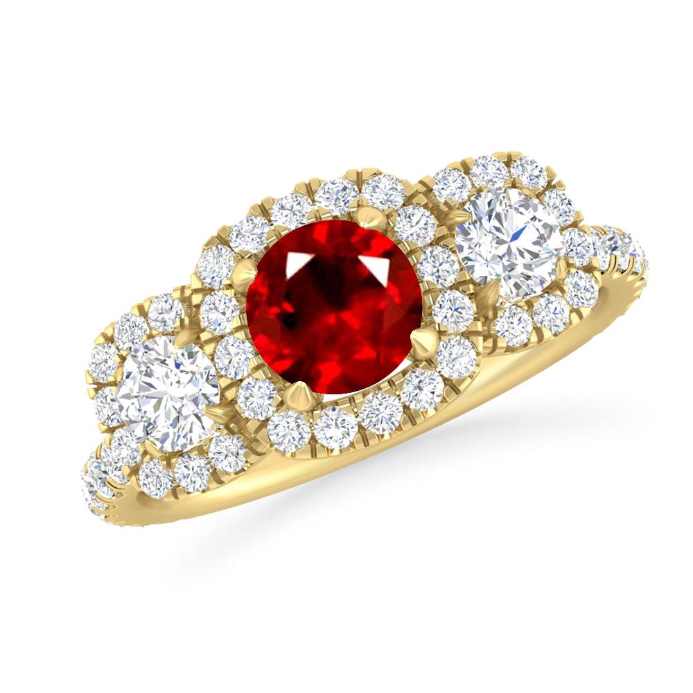 Yellow Gold - Ruby