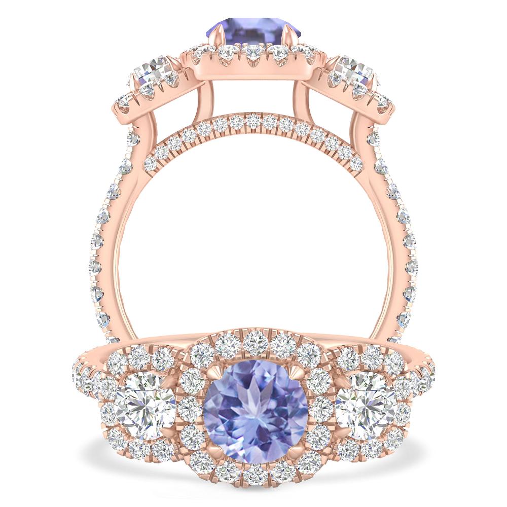 Rose Gold - Tanzanite