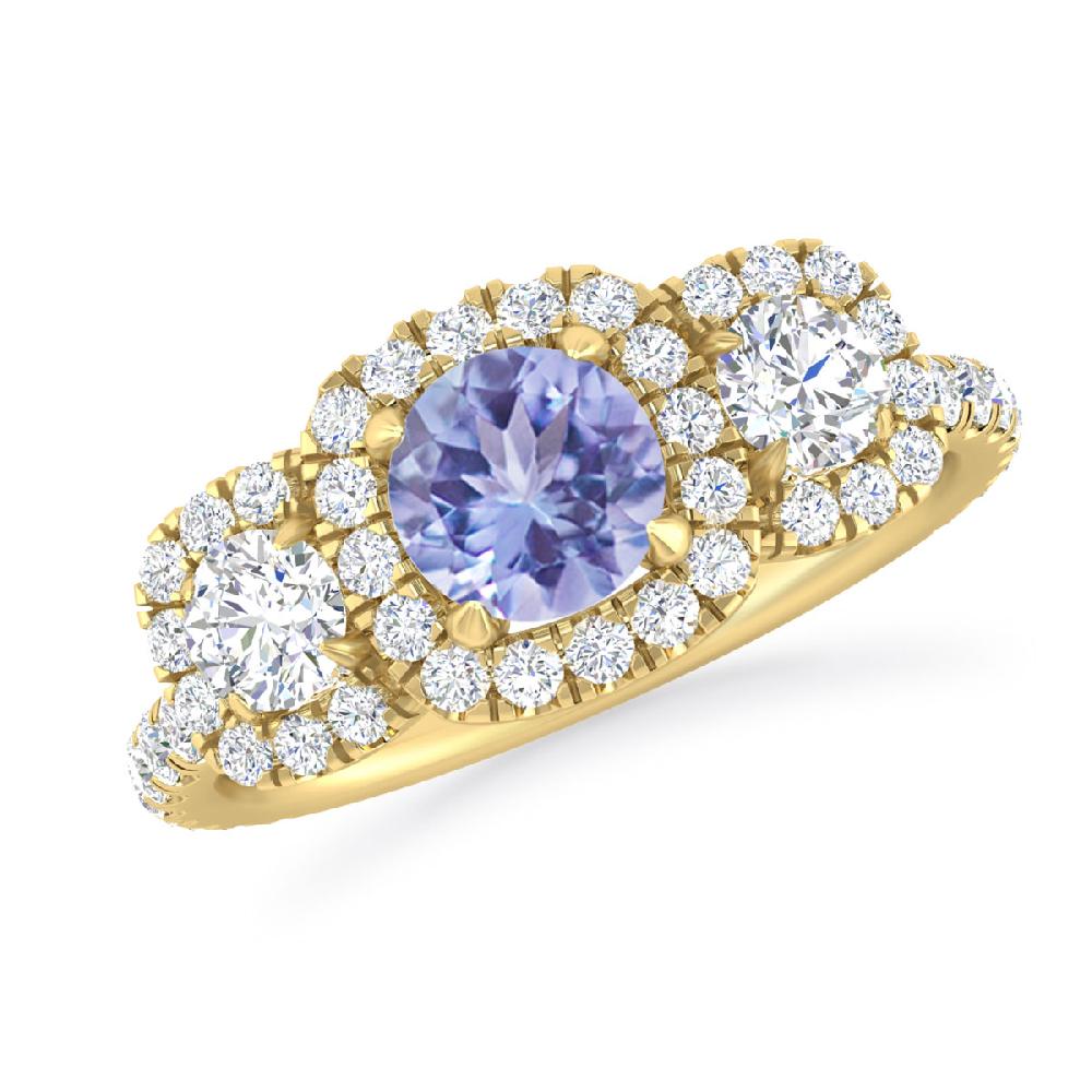 Yellow Gold - Tanzanite