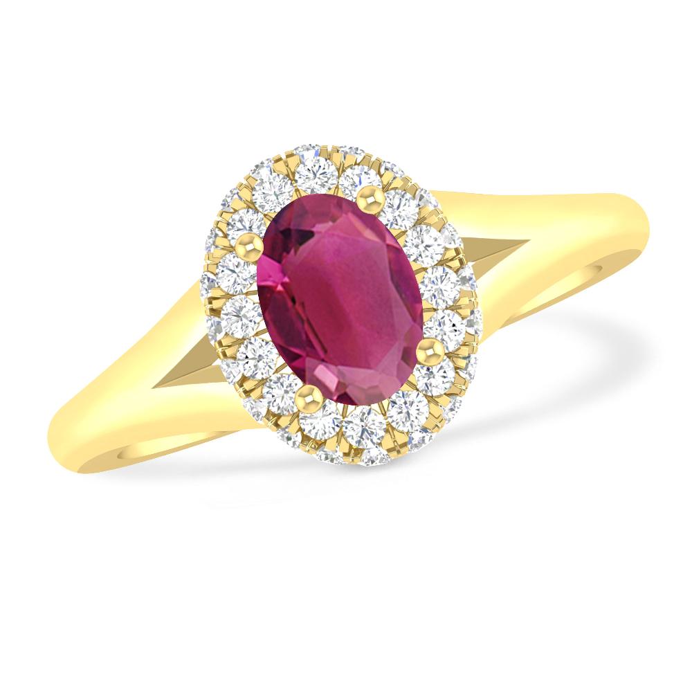 Yellow Gold - Pink Tourmaline