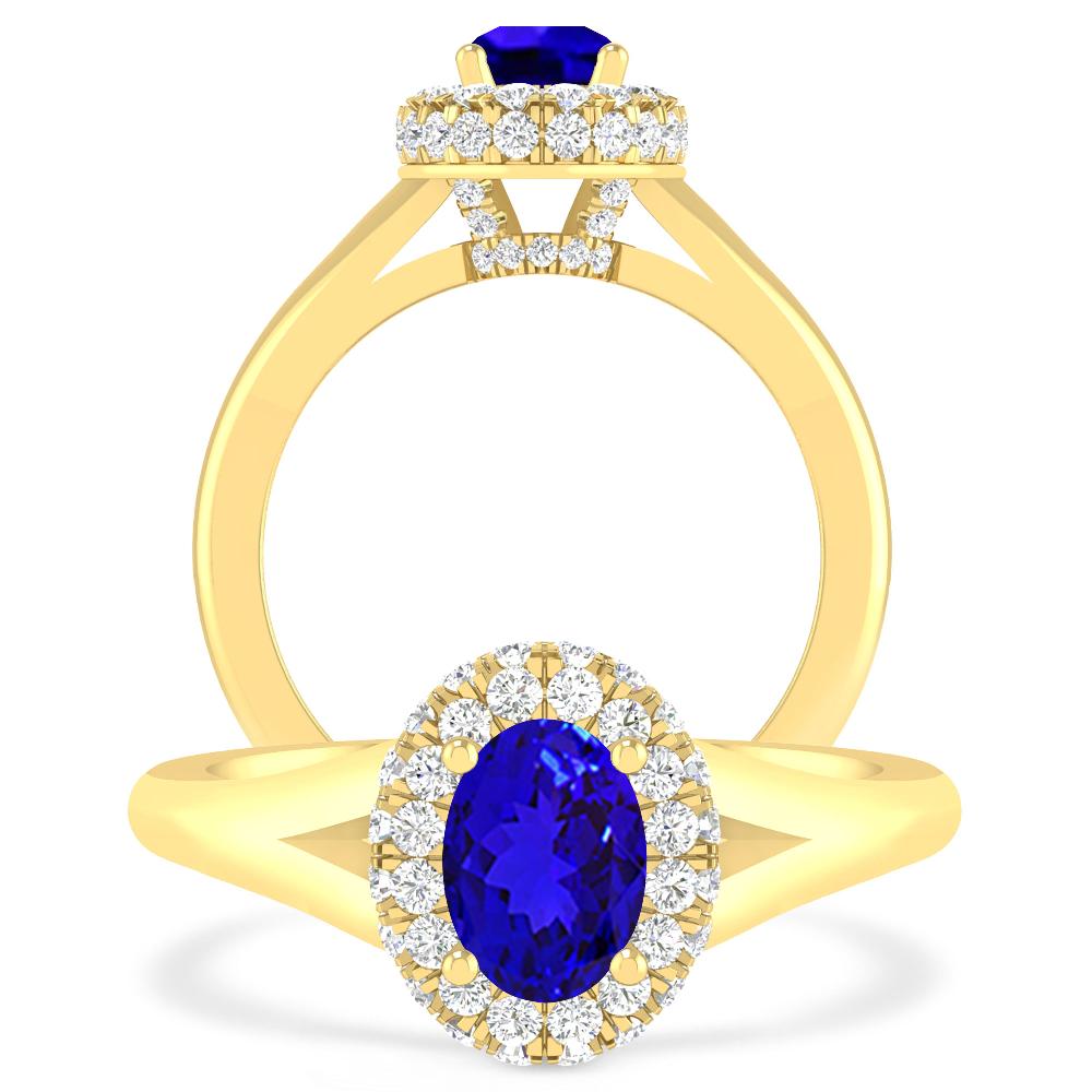 Yellow Gold - Tanzanite