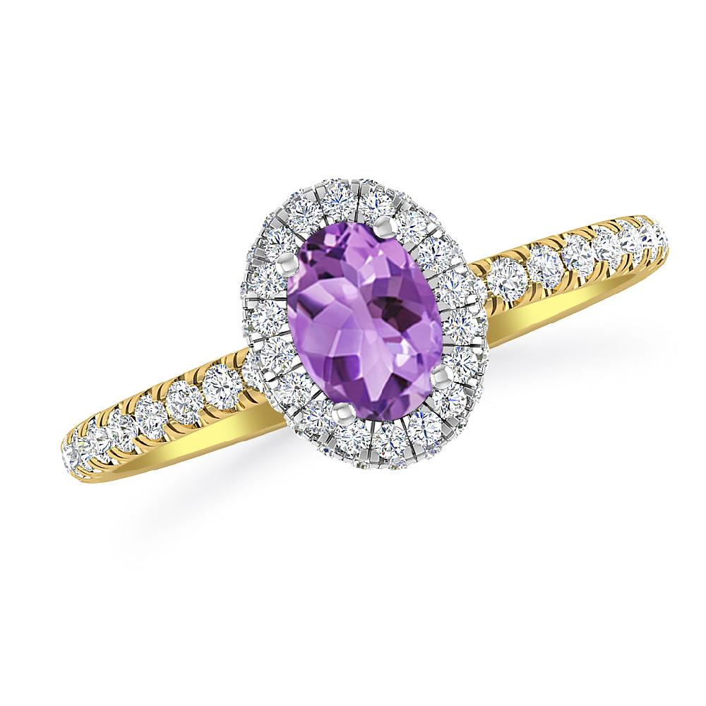 Yellow Gold - Amethyst