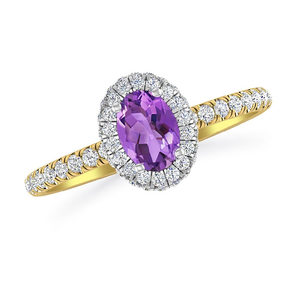 Yellow Gold - Amethyst