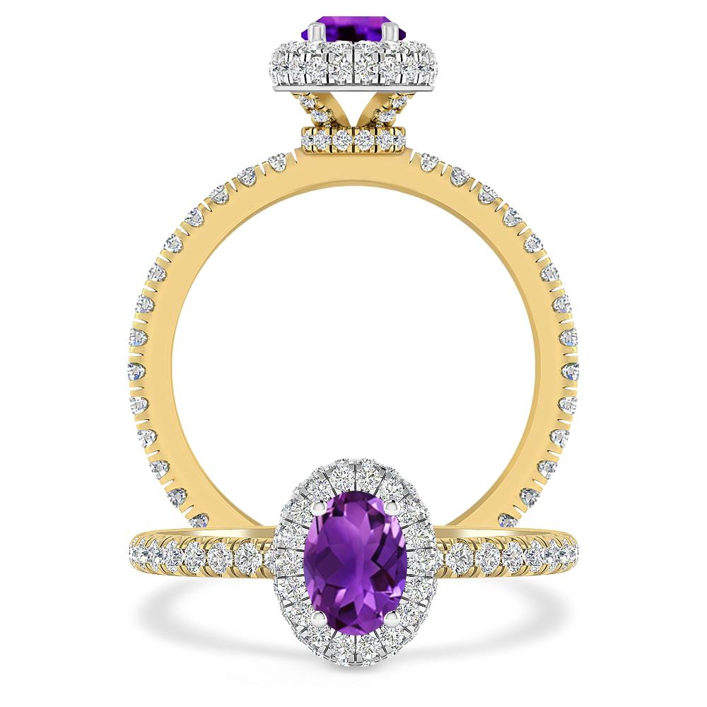 Yellow Gold - Amethyst