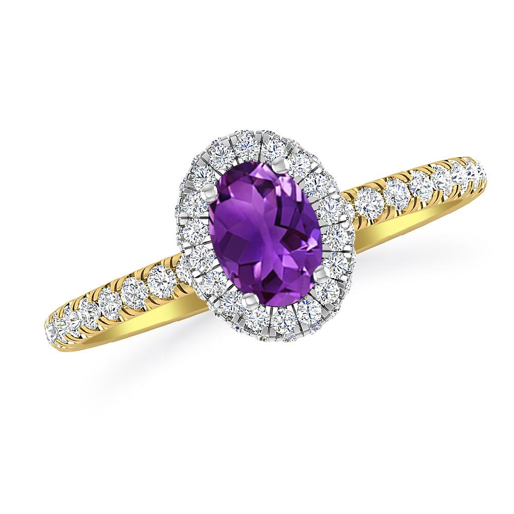 Yellow Gold - Amethyst