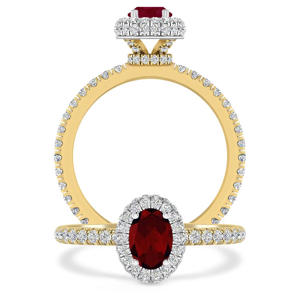 Yellow Gold - Garnet