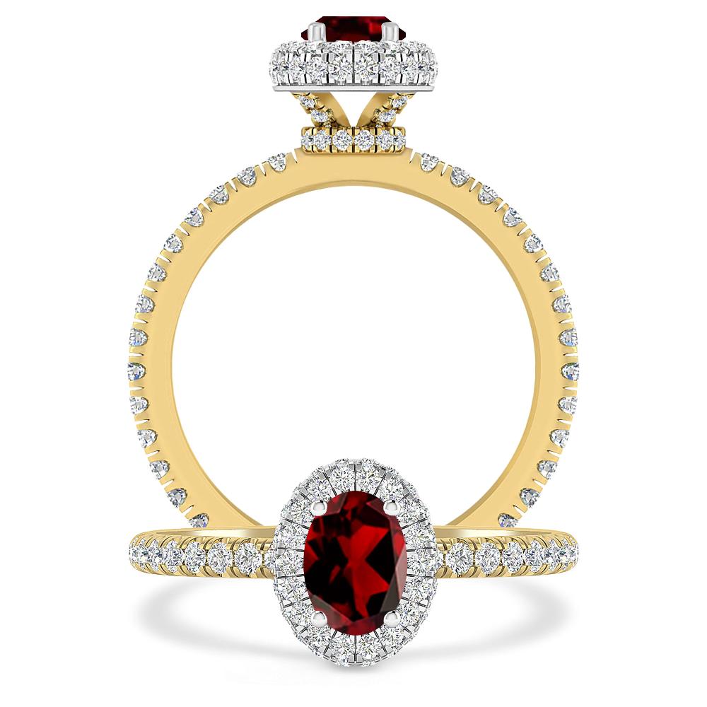 Yellow Gold - Garnet