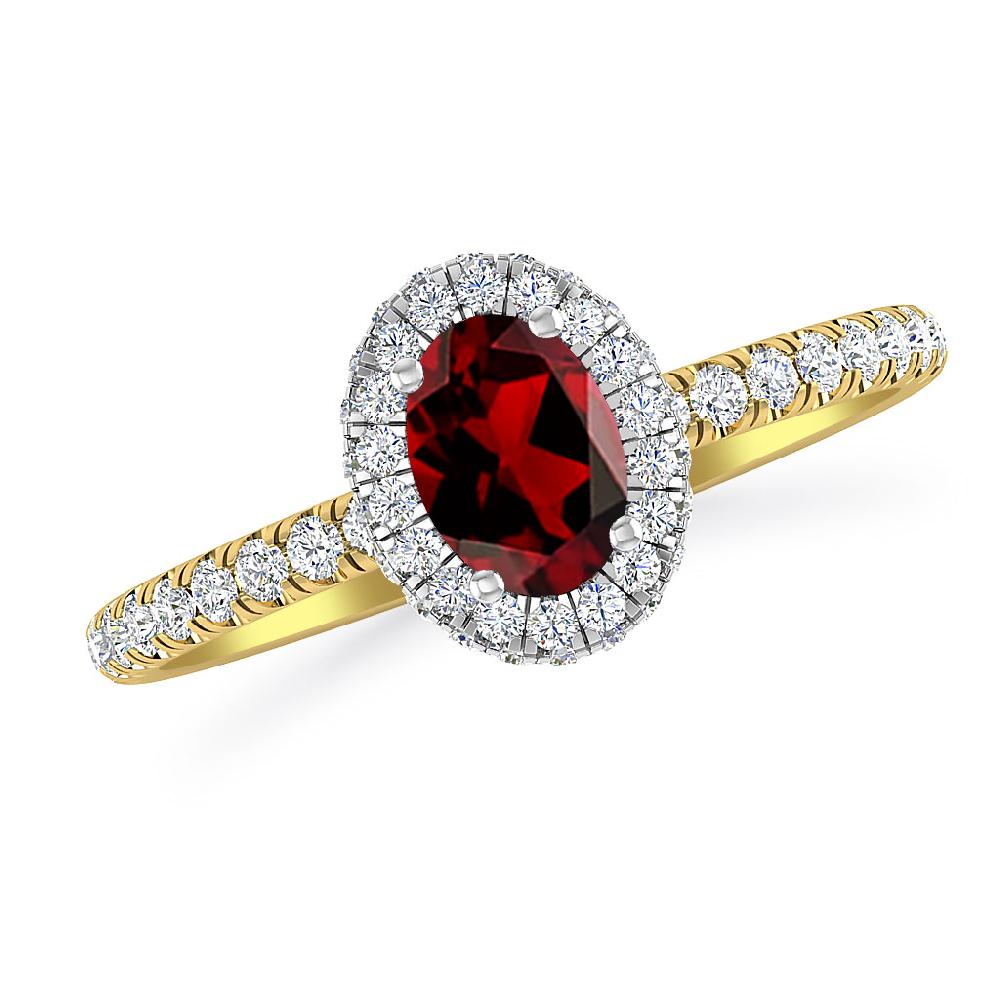 Yellow Gold - Garnet