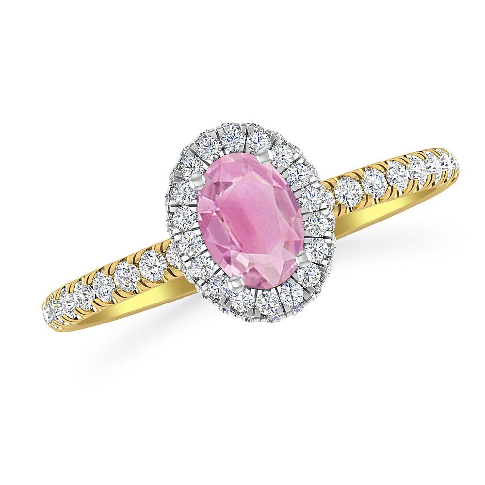 Yellow Gold - Pink Tourmaline