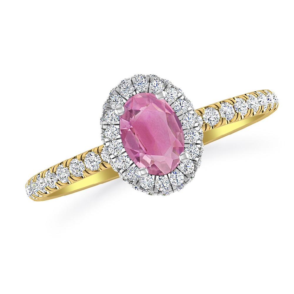 Yellow Gold - Pink Tourmaline