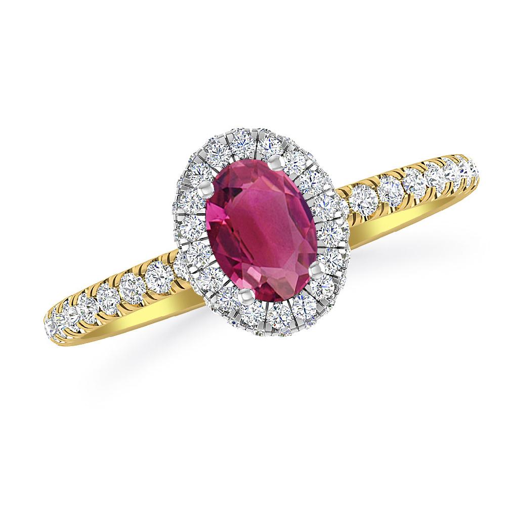 Yellow Gold - Pink Tourmaline