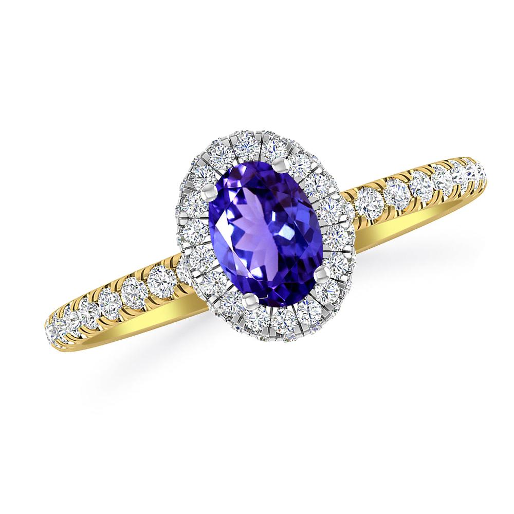 Yellow Gold - Tanzanite