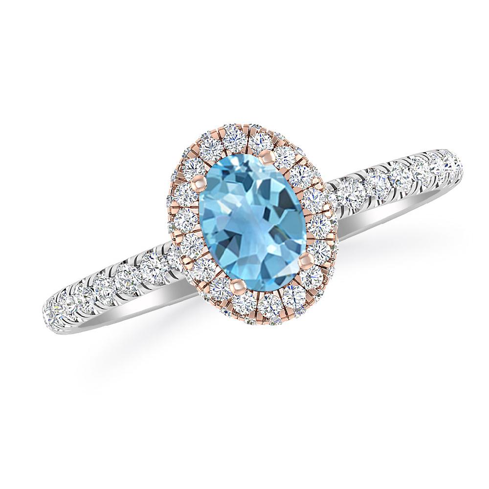 White Gold - Blue Topaz