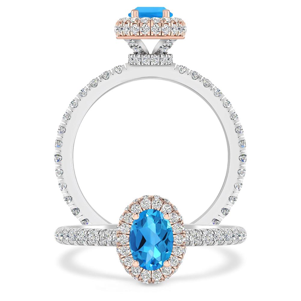 White Gold - Blue Topaz