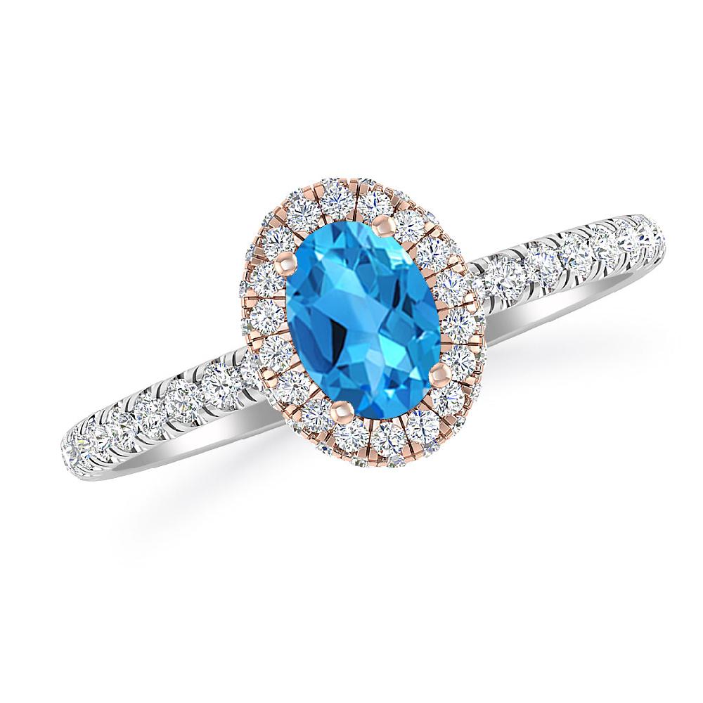 White Gold - Blue Topaz