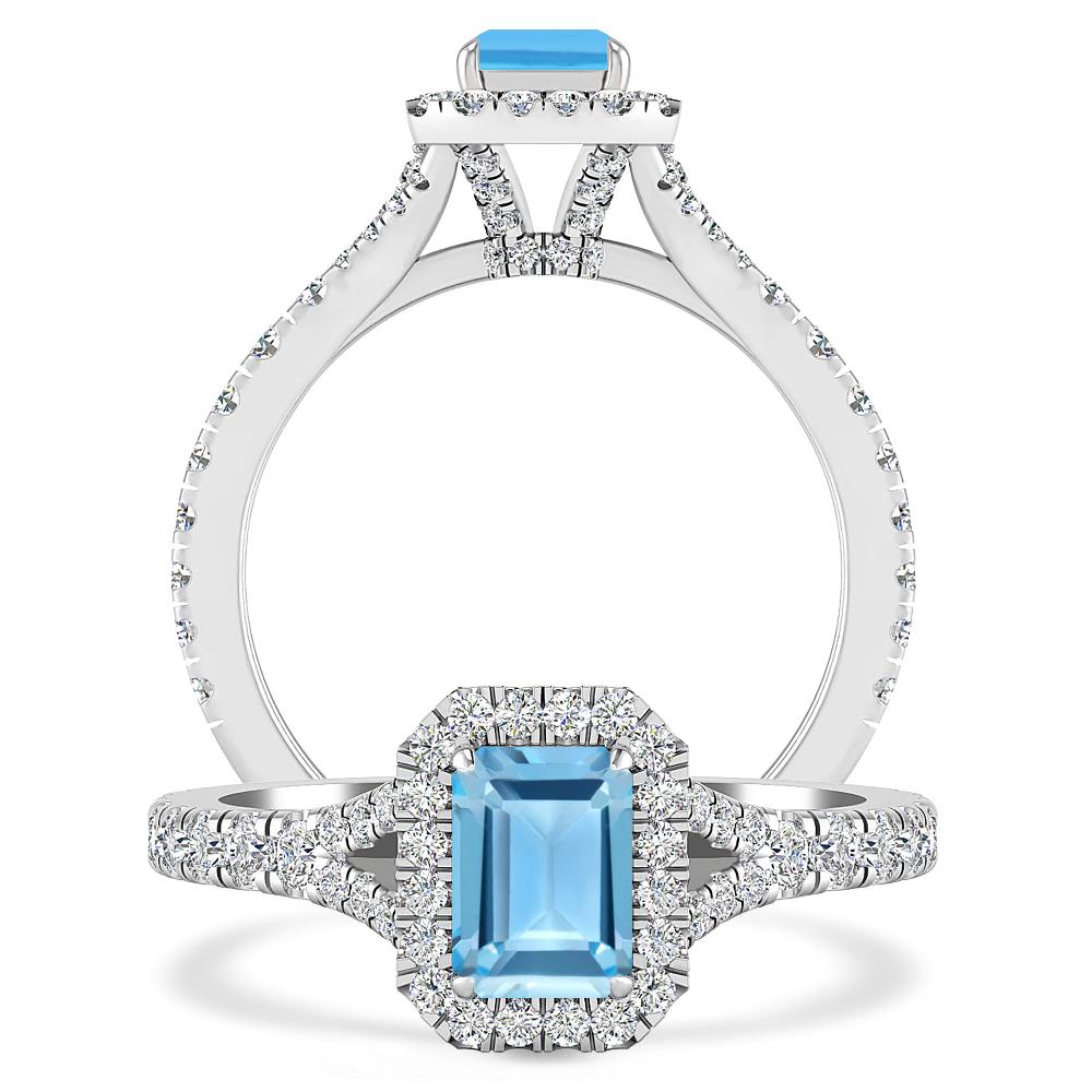 White Gold - Blue Topaz