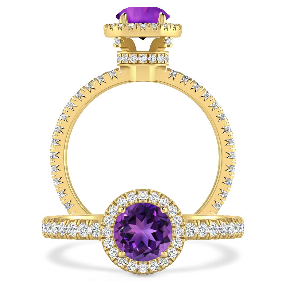 Yellow Gold - Amethyst