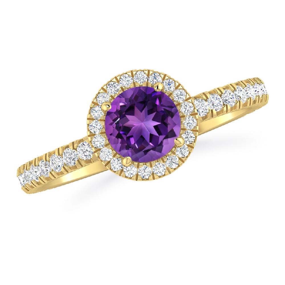 Yellow Gold - Amethyst