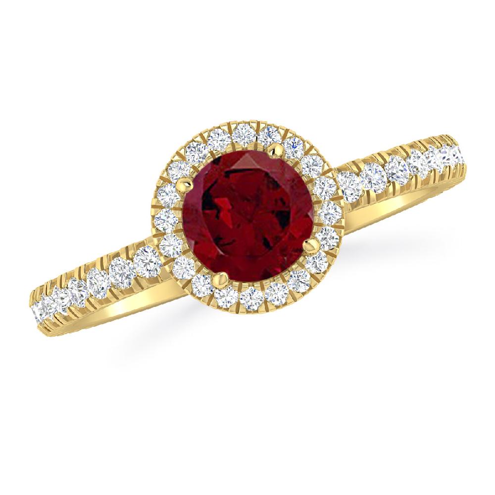 Yellow Gold - Garnet