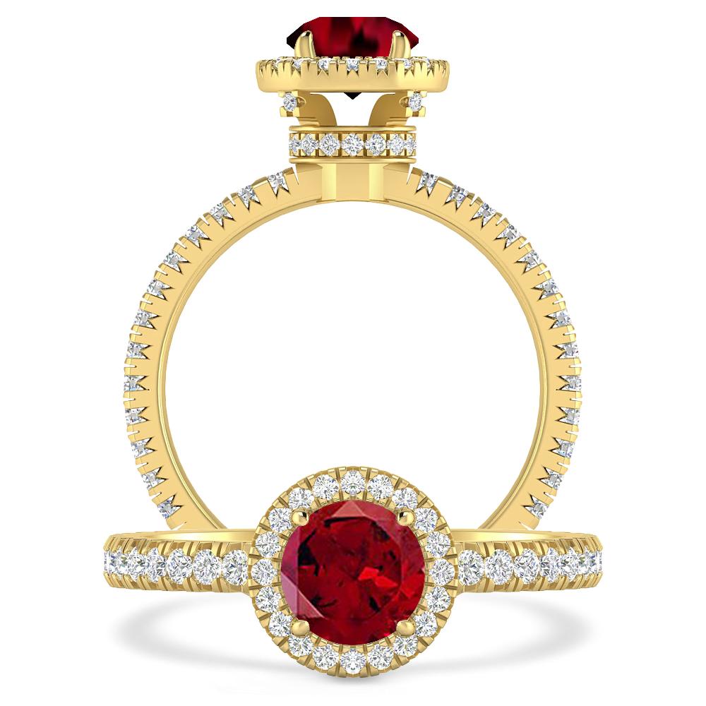 Yellow Gold - Garnet