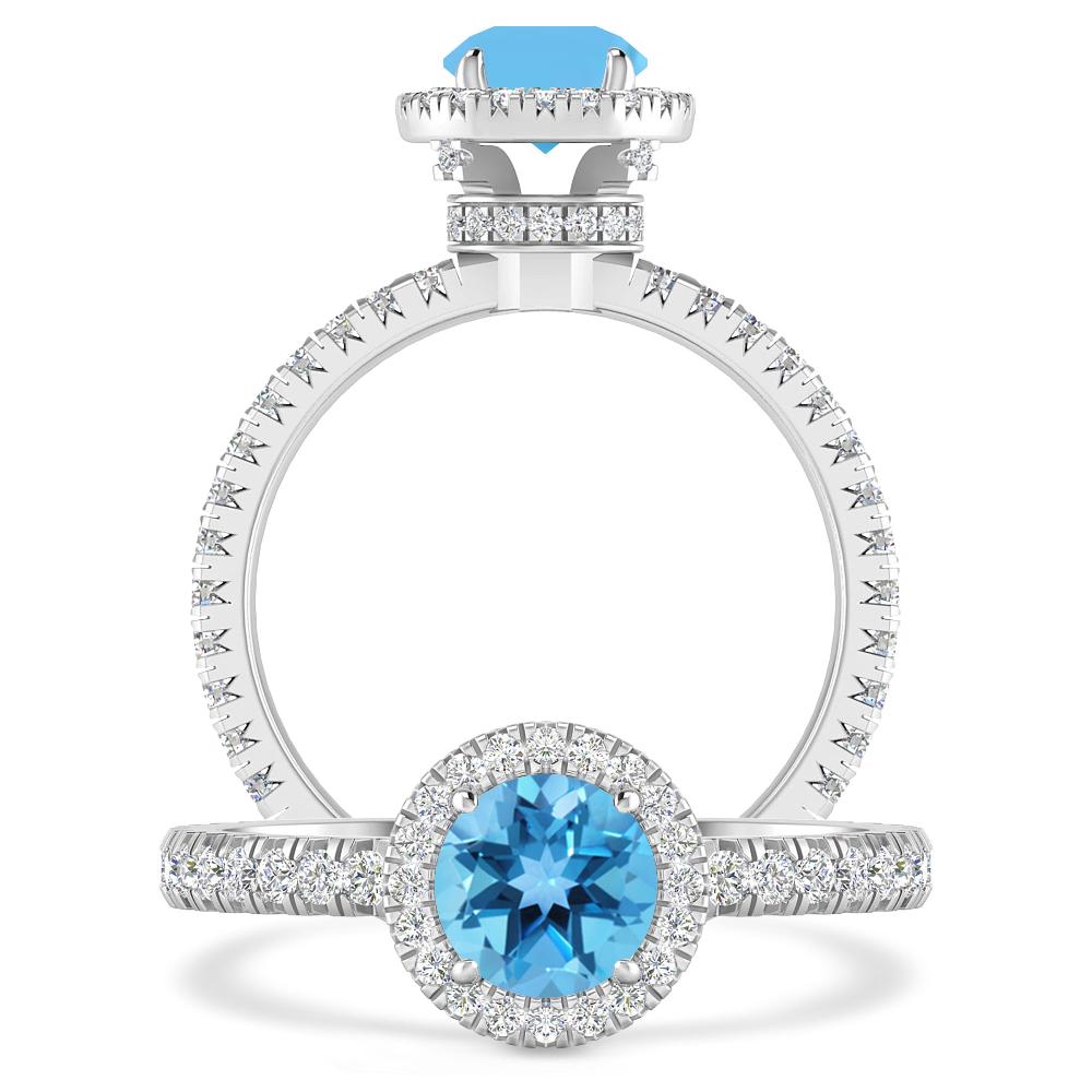 White Gold - Blue Topaz