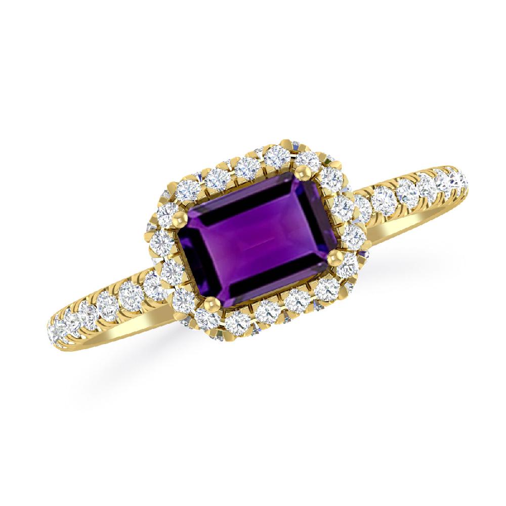 Yellow Gold - Amethyst