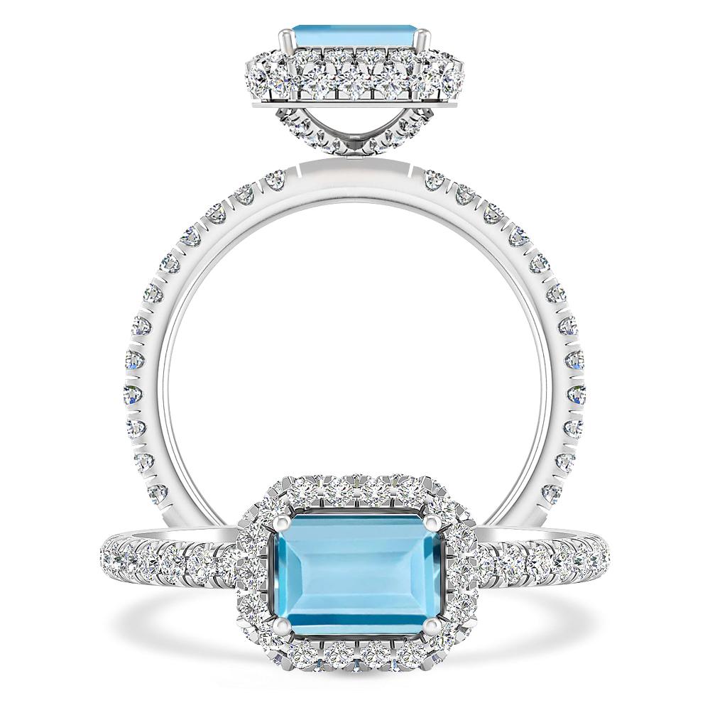 White Gold - Aquamarine