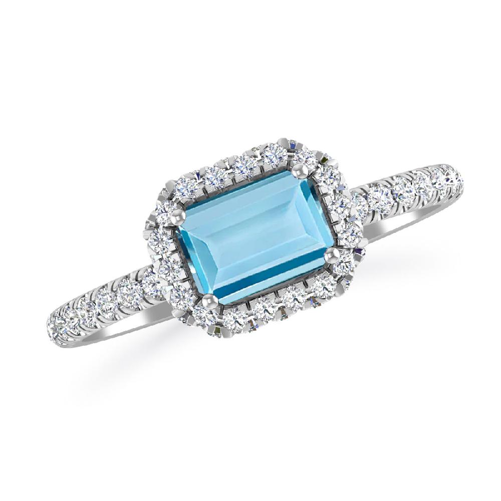 White Gold - Aquamarine