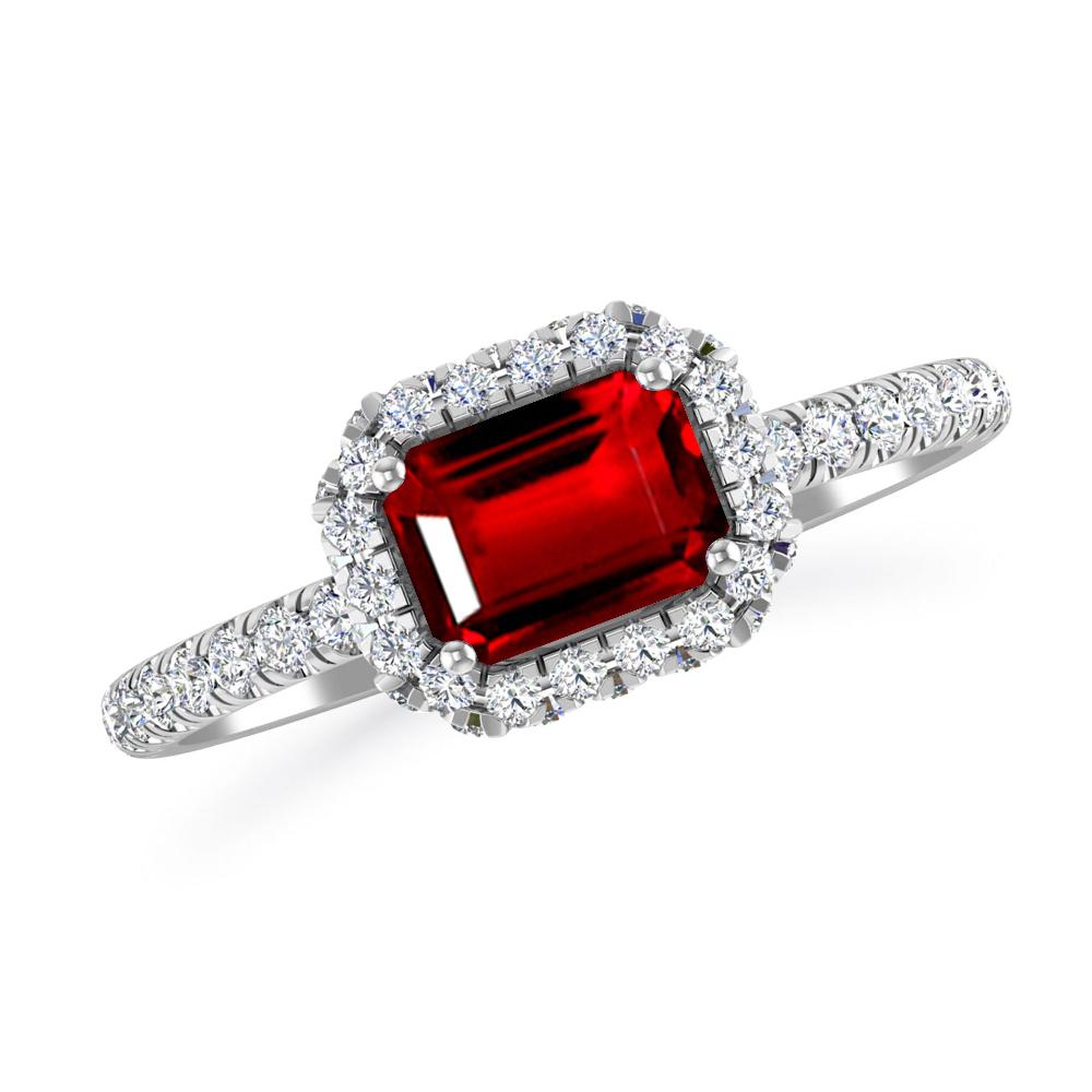 White Gold - Ruby