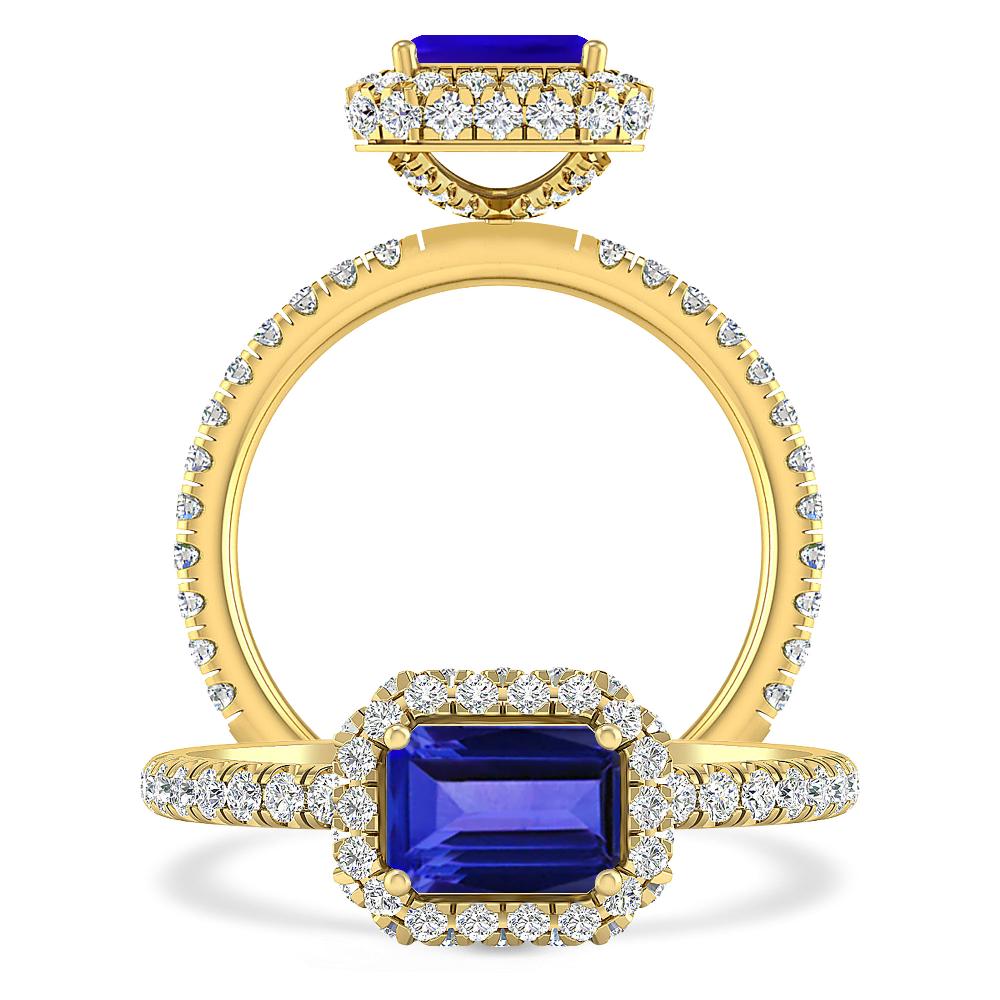 Yellow Gold - Tanzanite