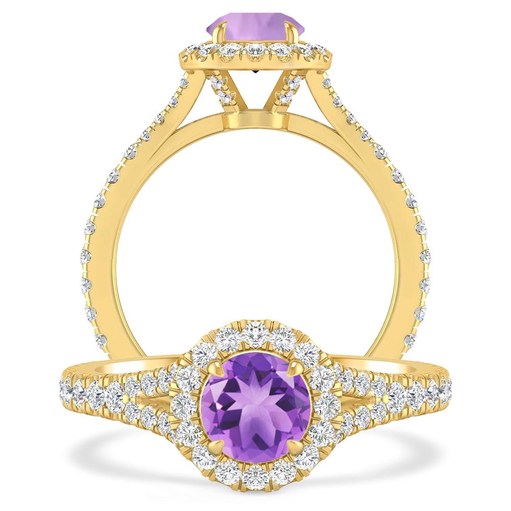 Yellow Gold - Amethyst