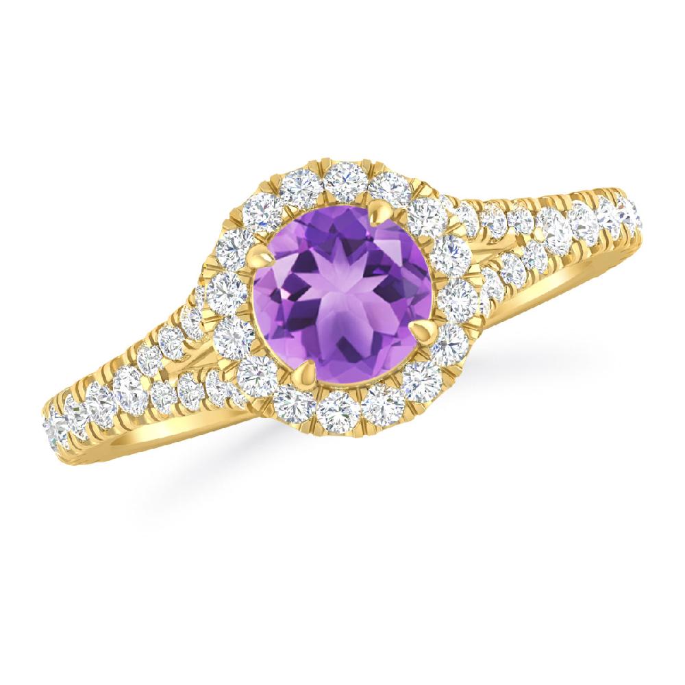 Yellow Gold - Amethyst