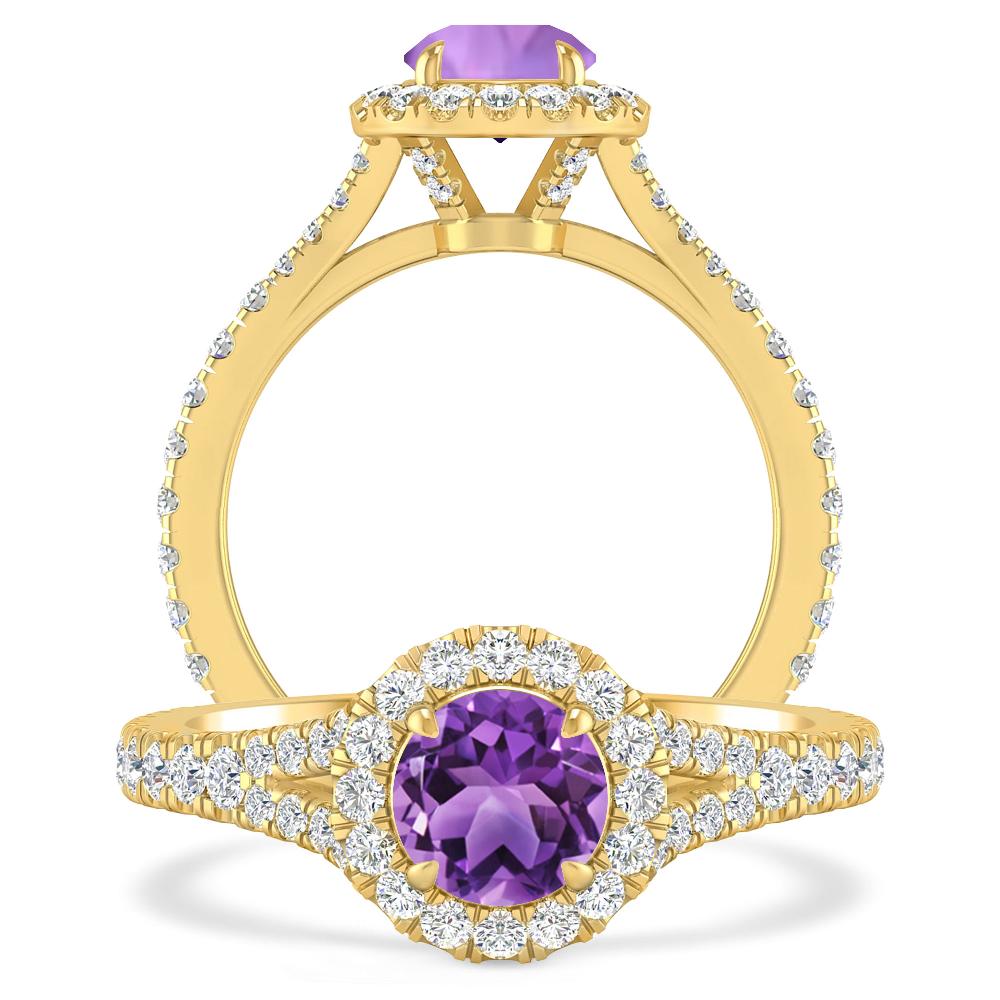 Yellow Gold - Amethyst