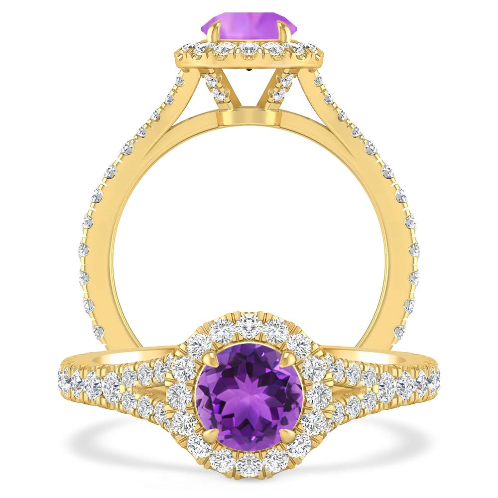 Yellow Gold - Amethyst