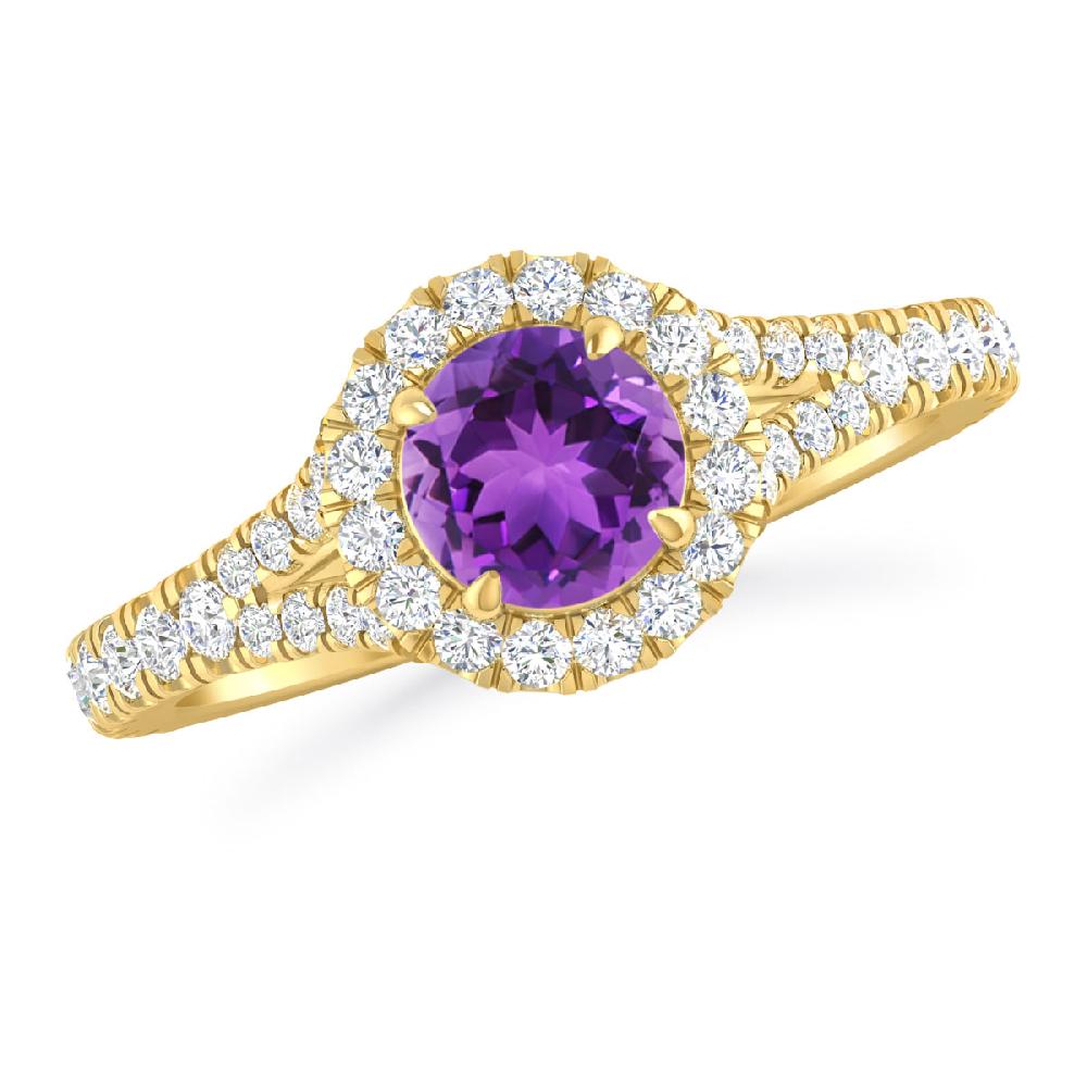 Yellow Gold - Amethyst