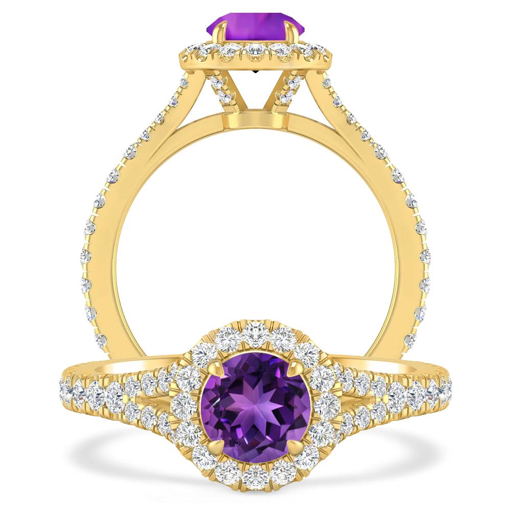 Yellow Gold - Amethyst