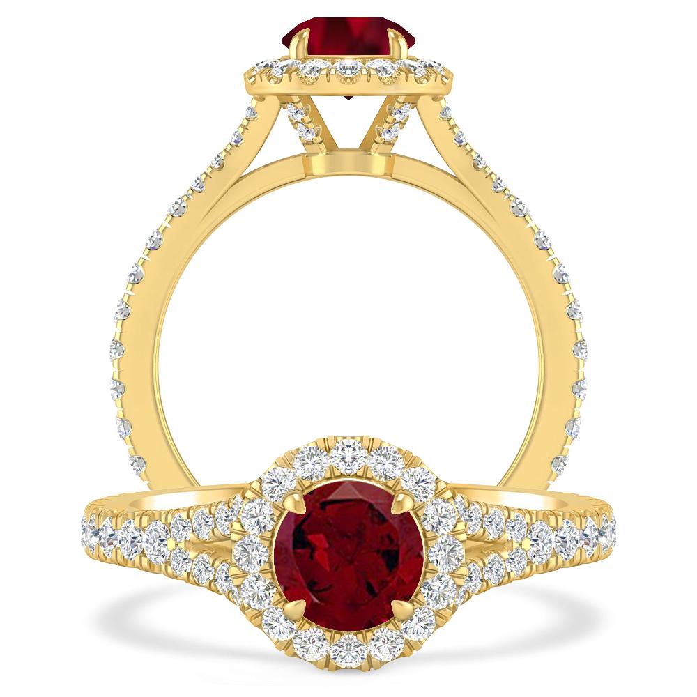 Yellow Gold - Garnet